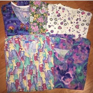 (5) Used, Small, Scrub tips (Various brands)